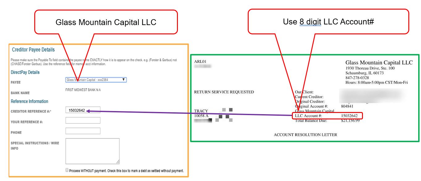 Direct Pay Set Up Glass Mountain Capital Forth