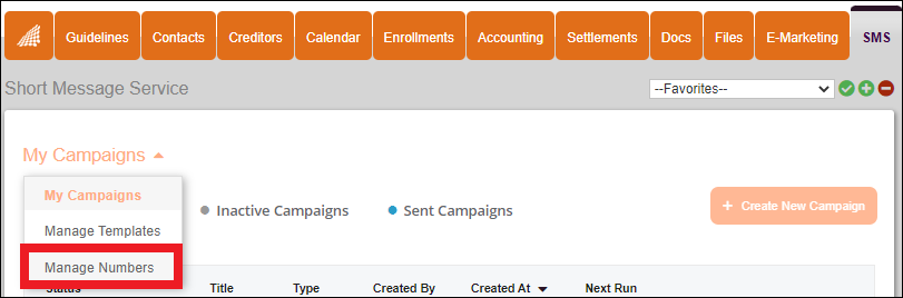 SMS Tab to Dropdown to Manage Numbers Apr2023.png