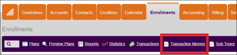 Enrollments Tab to Transaction Memos Nov2023.png