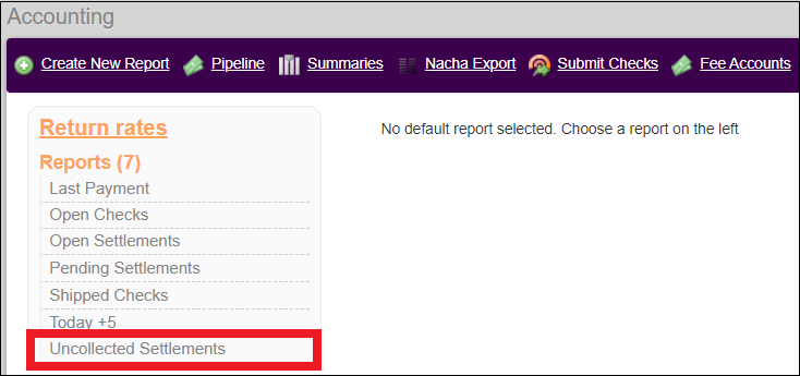 Accounting Tab to Uncollected Settlements Report Apr2024.png