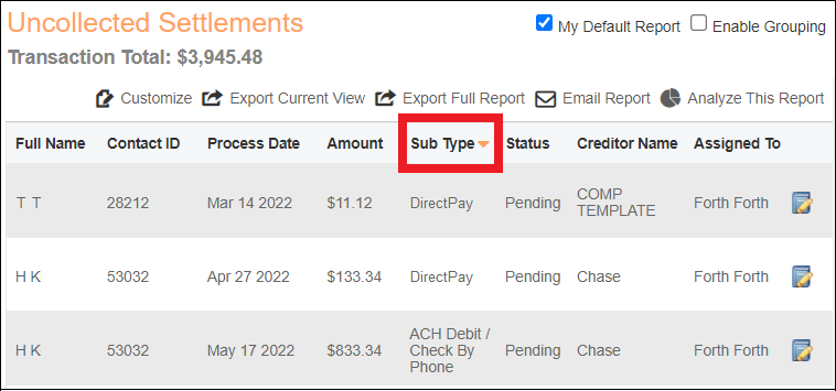 Uncollected Settlements Table View SubType Highlighted Apr2024.png