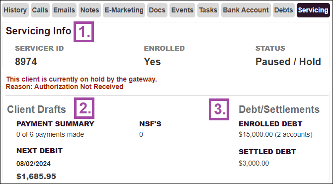 Servicing Nested Tab Servicing Info and Client Drafts Sections View Aug2024.png