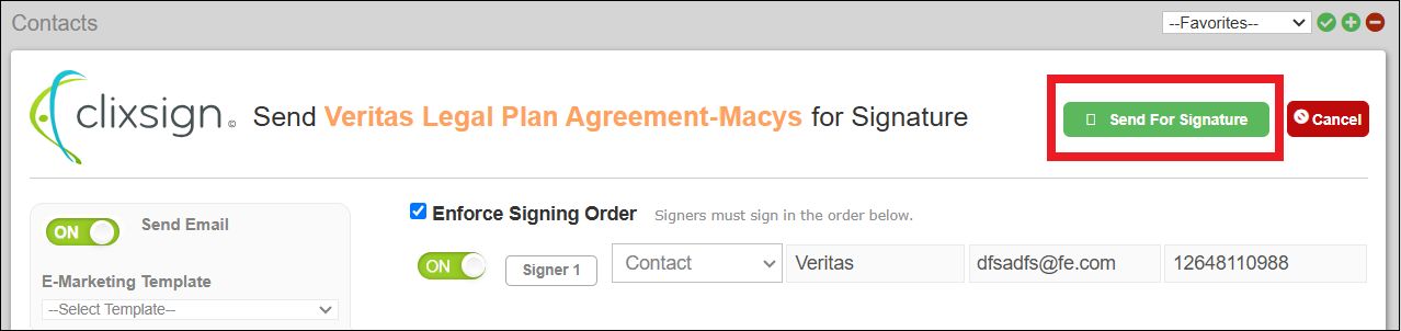 Veritas Clixsign Send for Signature Option Dec2024.png