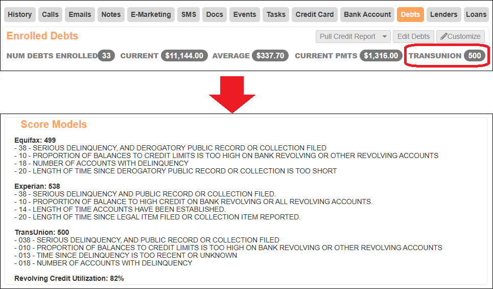 Xactus360 Debts Subtab View Dec2024.png