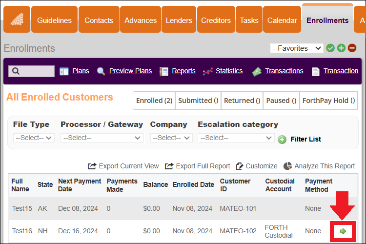 Enrollments Tab to John Smith to Green Arrow Mar2025.png