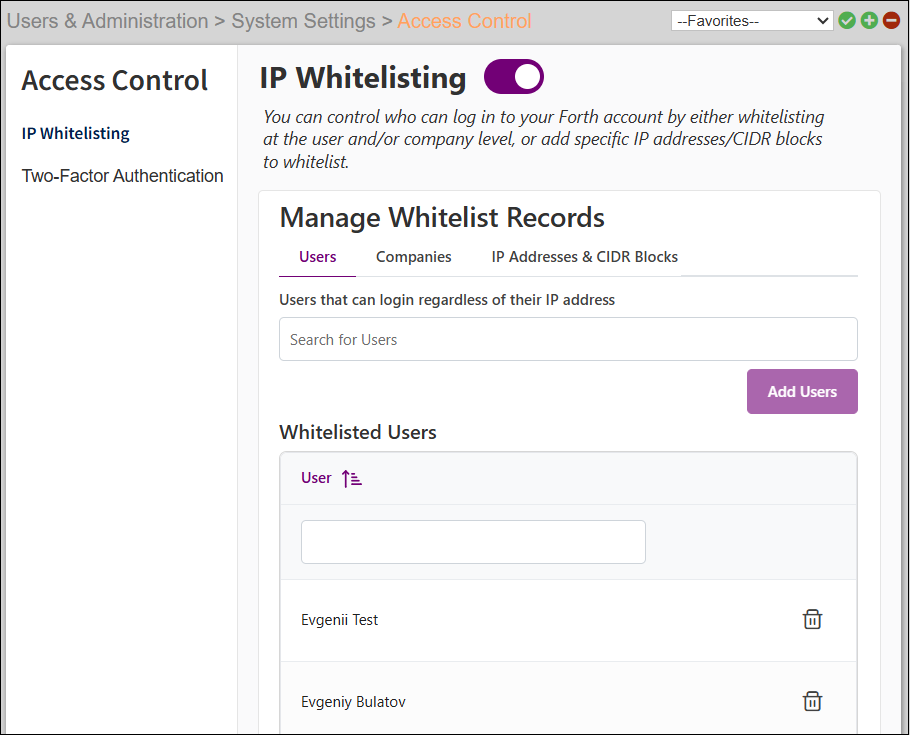 Admin Tab to Access Control to IP Whitelisting Active Apr2025.png