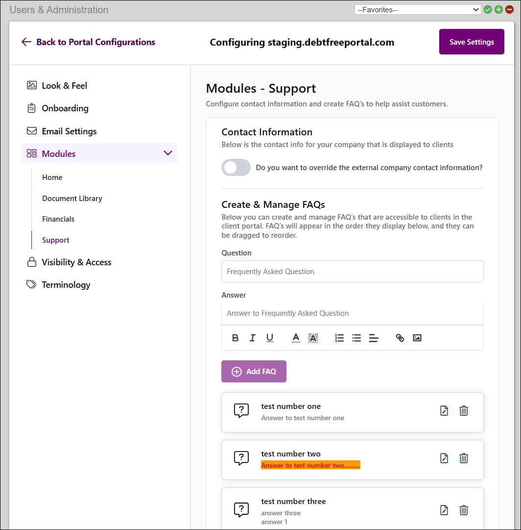 Portal Settings - Support Settings Apr2025.png