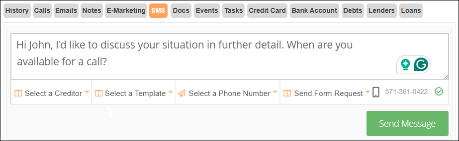 Client Dashboard to SMS Nested Tab View Custom Message Apr2025.png