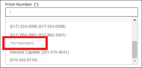 Ytel SMS Create Campaign From Number by Provider Sep2025.png