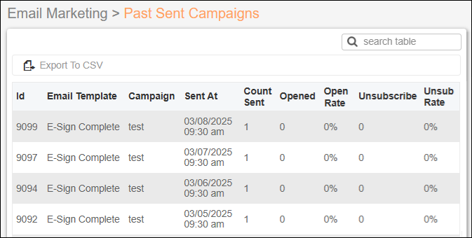 Emarketing Tab to Past Sent Campaigns Page View Sep2025.png