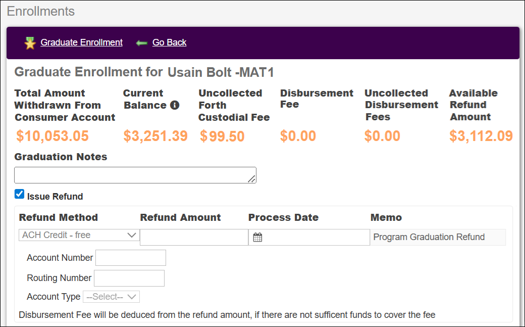 Enrollments Tab to Graduate Page View Sep2025.png