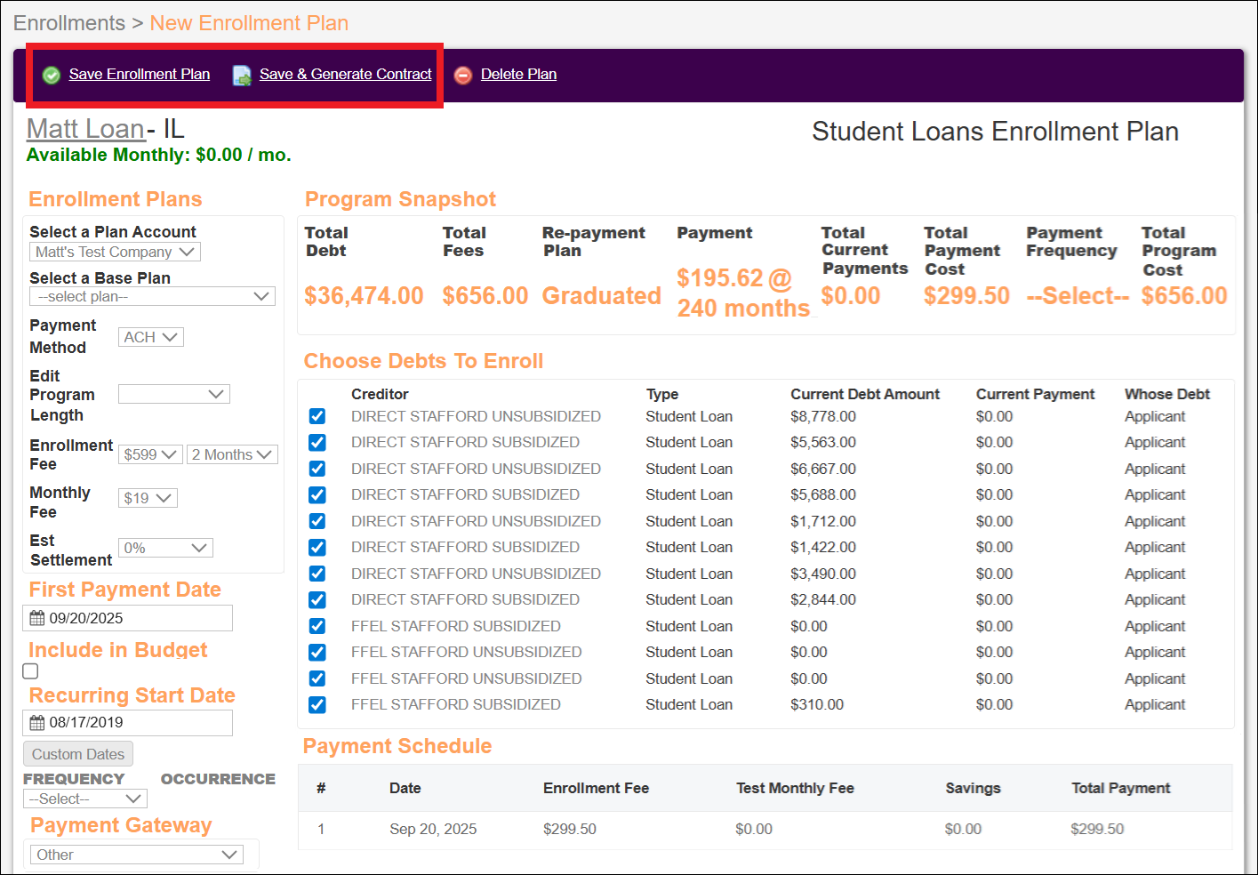 Edit Enrollment Plan Sample of Student Loan Sep2025.png