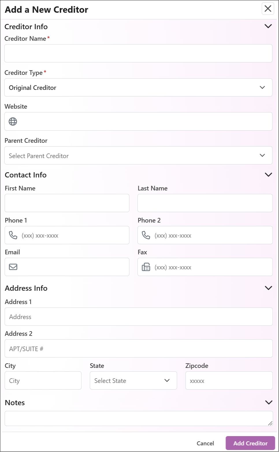 Add New Creditor Popup View 1 Oct2025.png