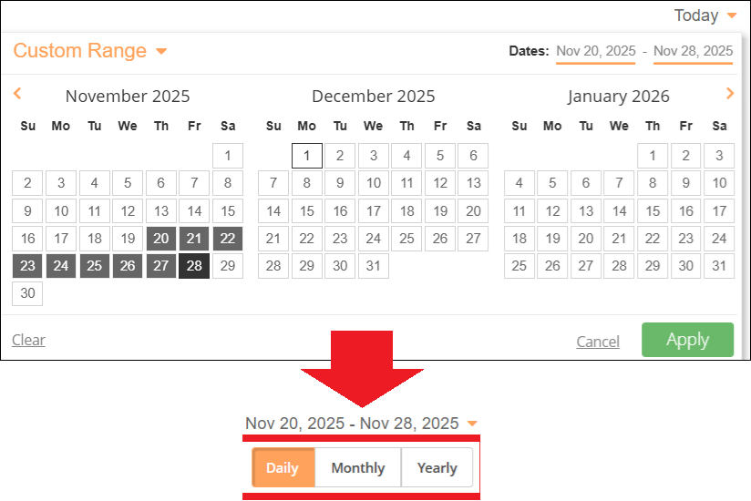 Notes Report Page Top of Page Today to Specific Dates View Dec2025.png