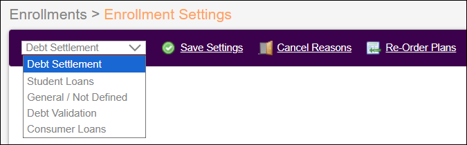 Enrollment Settings to Dropdown Option in NavBar Dec2025.png