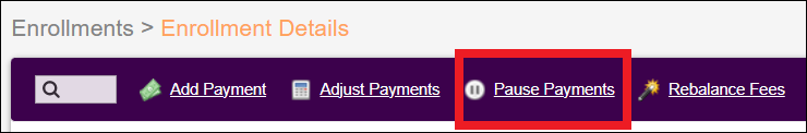Enrollment Details Page to Pause Payments Dec2025.png