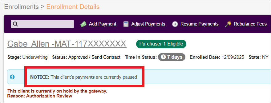 Pause Payment Notice on Client Dashboard Dec2025.png