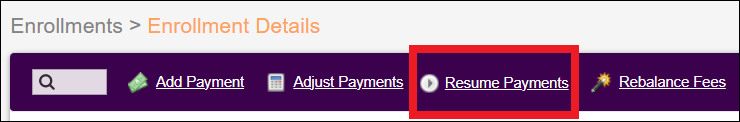 Enrollment Details Page to Resume Payments Dec2025.png