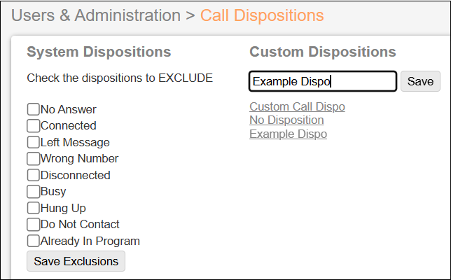 Admin Tab to Settings to Call Settings to Dispositions View Nov2025.png