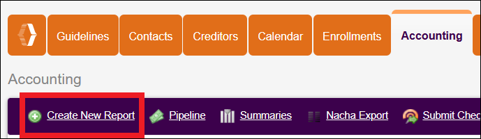 Accounting Tab to Create New Report in NavBar Jan2026.png