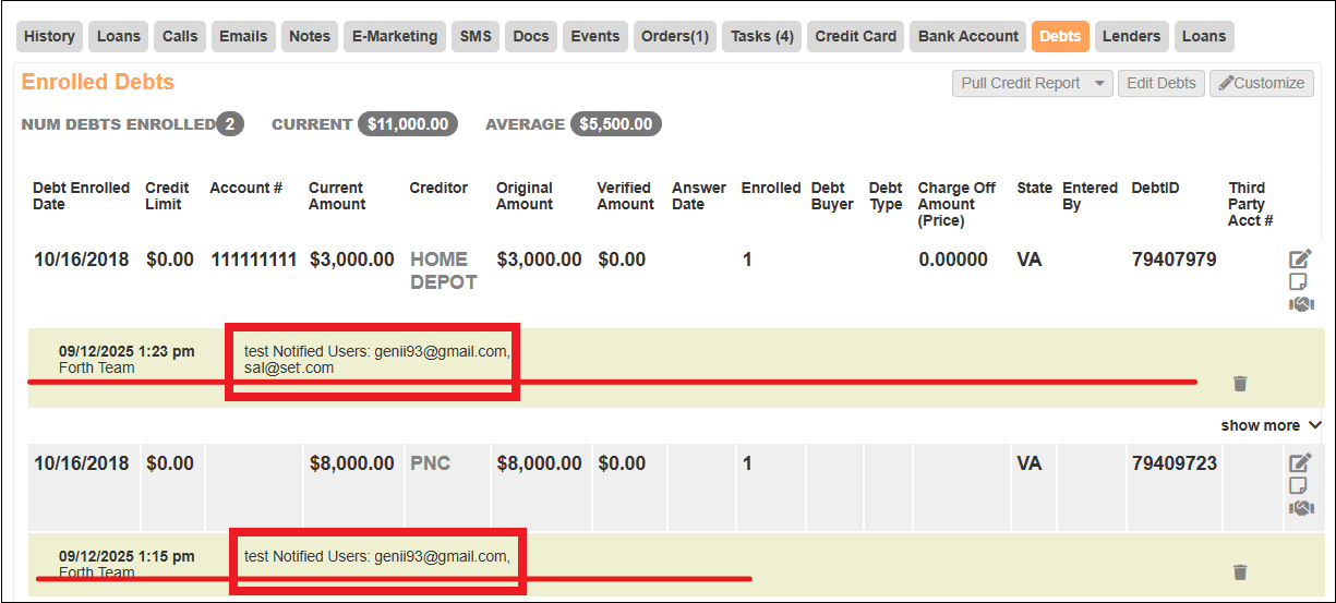 Debts Nested Tab showing Notified Users in Enrolled Debts Jan2026.png