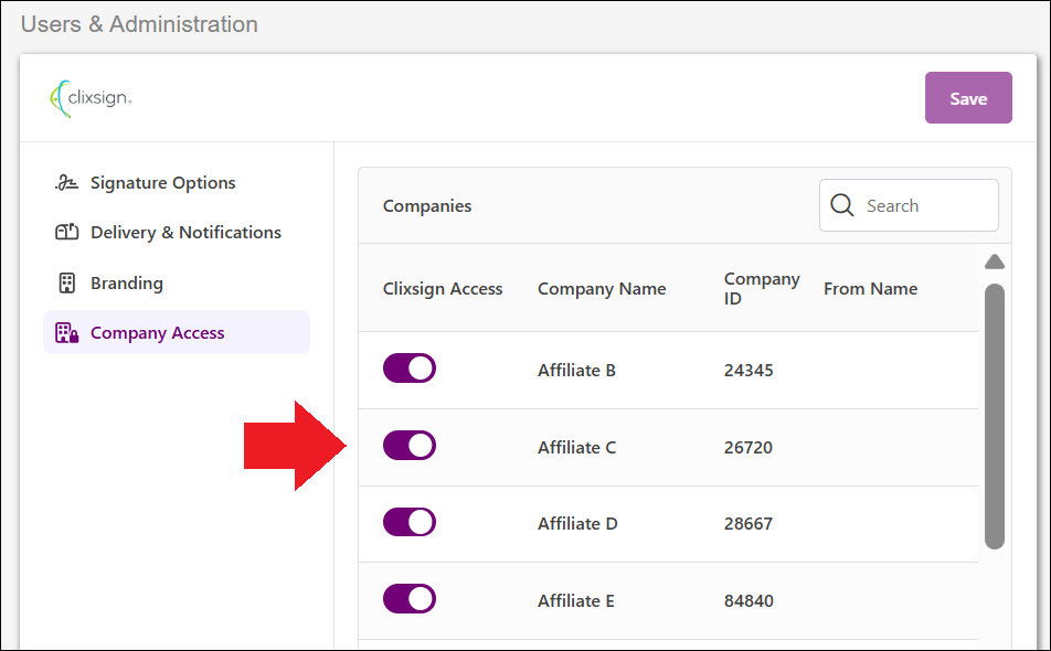 Clixsign Settings - Company Access Jan2026.png