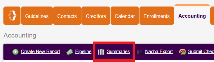 Accounting Tab to Summaries in NavBar Feb2026.png
