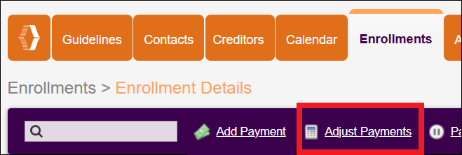 Enrollments Tab to Enrollment Details to Adjust Payment Feb2026.png