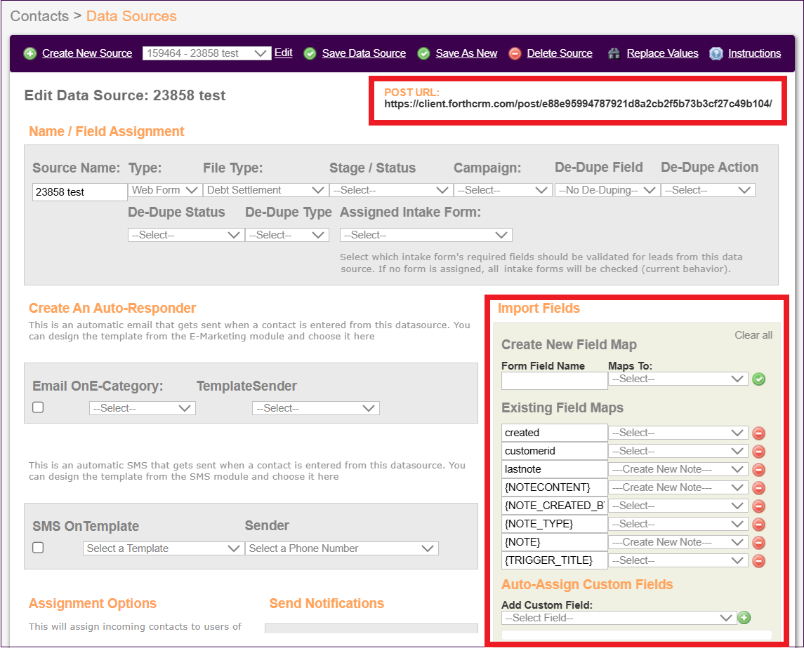 Contacts Tab to Data Sources Page After Choosing One to Edit View Mar2026.png