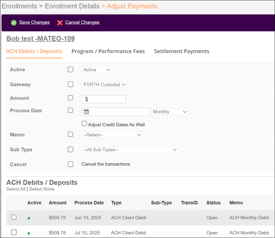 Adjust Payments Page Forth Custodial Jan2026.png