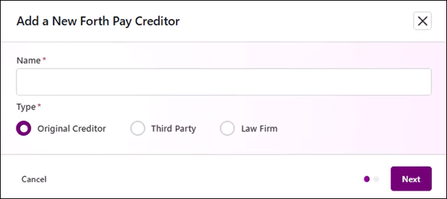 Add New Forth Pay Creditor Popup CredStandard Mar2026.png