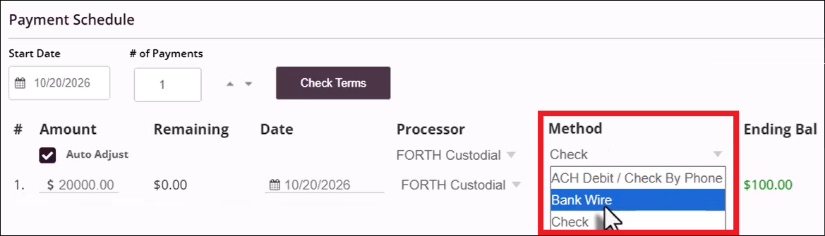 New Settlement Offer Terms View Method to BankWire CredStandardization Mar2026.png
