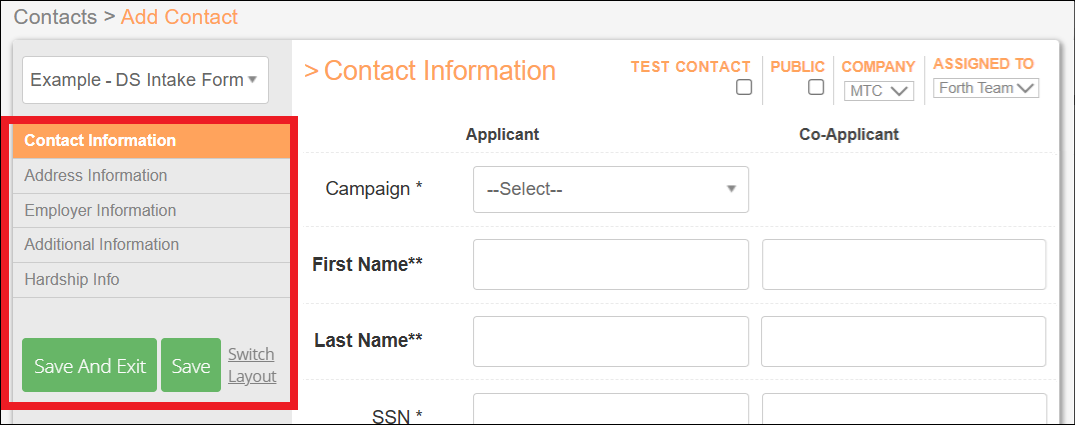Add a Contact New Intake Form  From Groups Side Feb2026.png