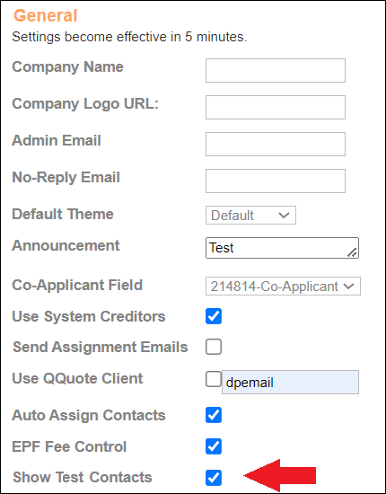 Show Test Contacts Permission Admin Tab to Settings to General Apr2026.png