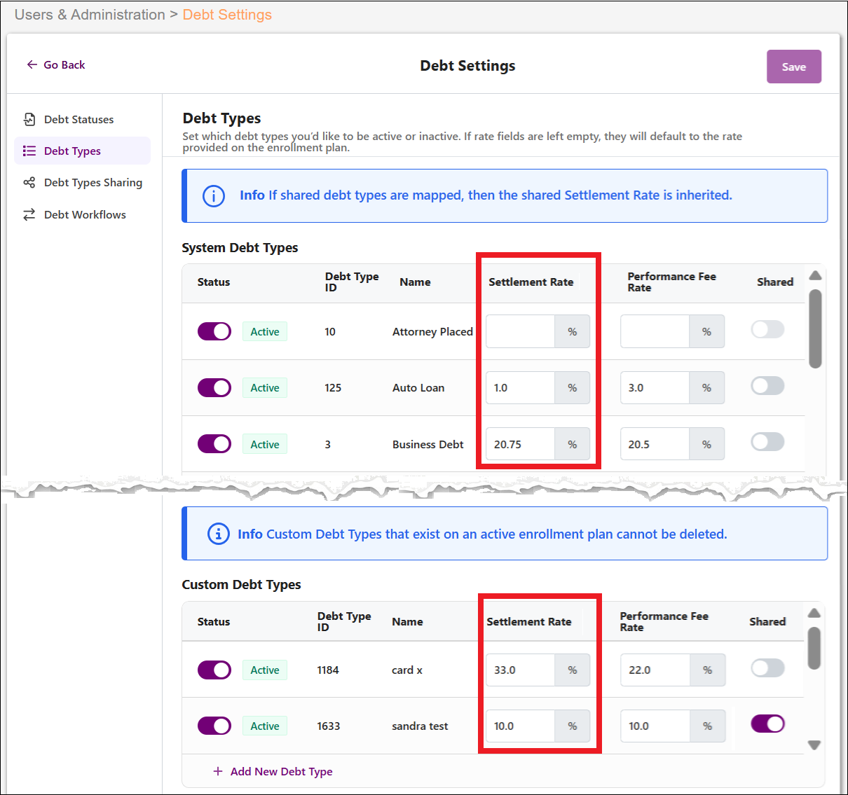Admin Tab to Debt Settings to Debt Types Abbreviated View Apr2026.png
