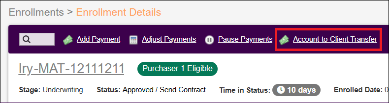 Enrollment Details Page Acct2Client NavBar May2026.png