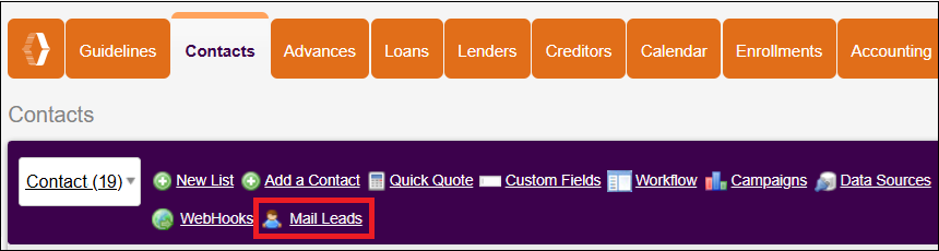 Contacts Tab to Mail Leads View May2026.png