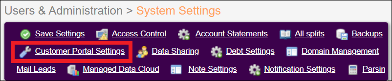 Admin Tab to Settings to Customer Portal Settings Oct2025.png