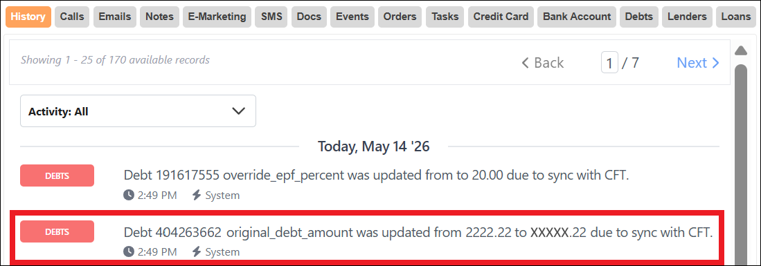 CFT Sync Evidence in History nested tab May2026.png