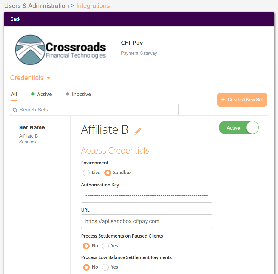 CFT Pay Integrations Page View with Sample Shown Jan2026.png