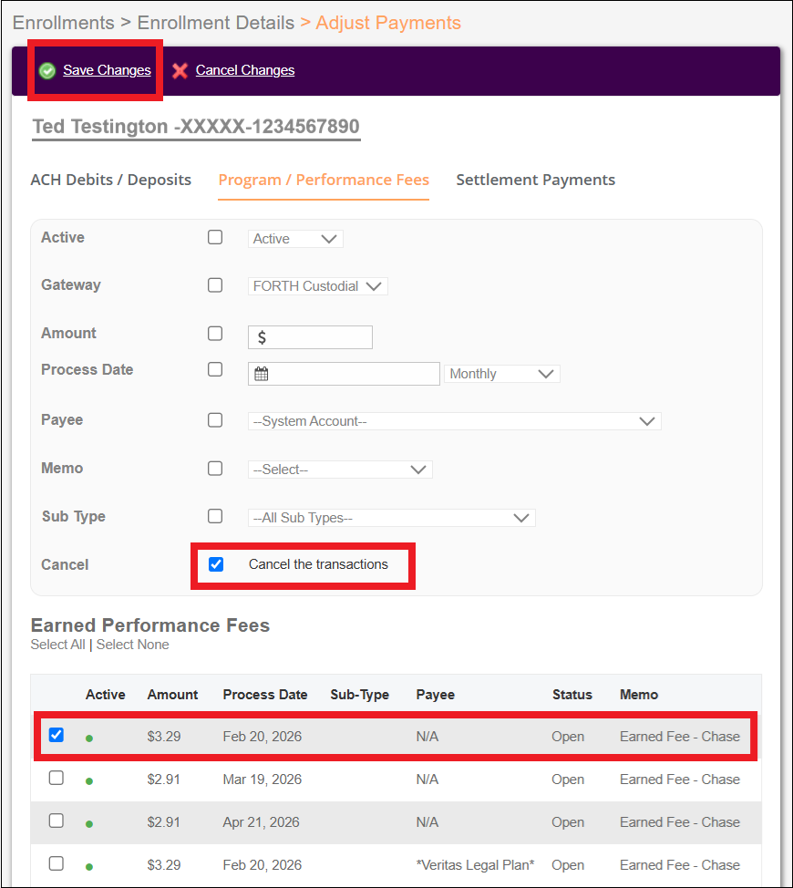 Enrollment Details to Adjust Payments Page Cancel Transaction Jun2026.png