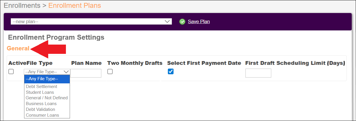 Enrollment Program Settings Page General Section View Jul2026.png