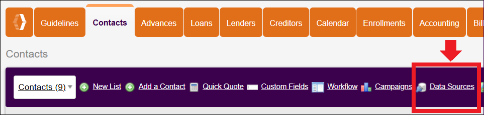 Contacts Tab to Data Sources in NavBar Aug2026.png