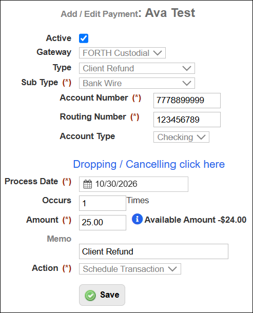 Add Payment Modal Oct2026 for Bank Wire Refunds Oct2026.png