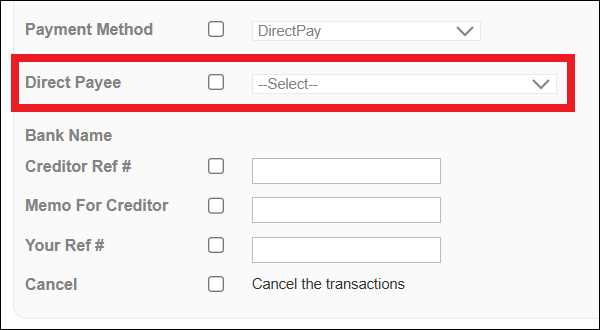 Enrollments Tab to Adjust Payment to Settlement Payment to DirectPay to Direct Pay Payee Option Oct2026.png